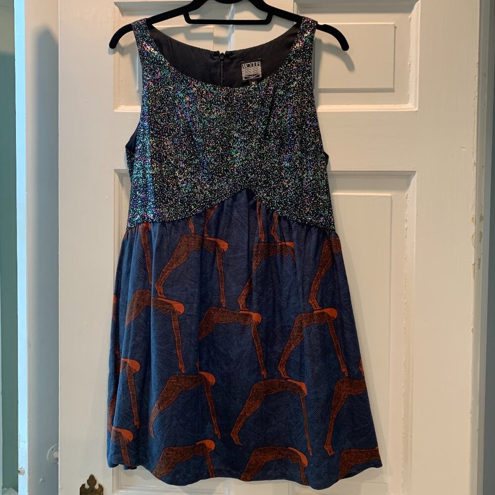 Rare Mociun two print mini dress - sz M